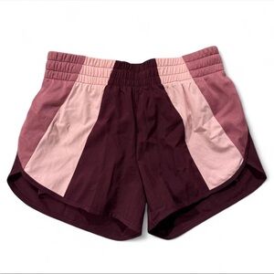 Avia Women's Pink and Burgundy Athletic Shorts